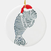 Santa Manatee Keramisch Ornament (Achterkant)