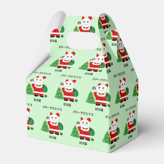 Santa Maneki Neko Bedankdoosjes (Achterkant)