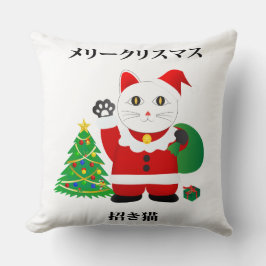 Santa Maneki Neko Kussen