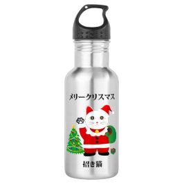 Santa Maneki Neko Waterfles