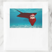 Santa Manta Rechthoekige Sticker (Tas)