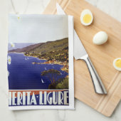 Santa Margherita Ligure, Italië Vintage Travel Art Theedoek (Quarter Fold)
