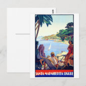 Santa Margherita Ligure Vintage Poster teruggezet Briefkaart (Voorkant / Achterkant)