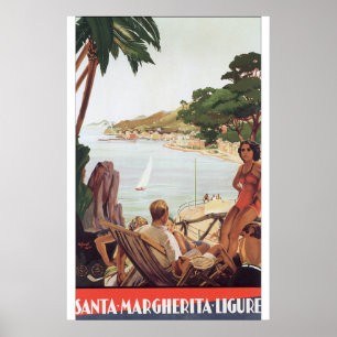 Santa Margherita Ligure Vintage Travel Poster