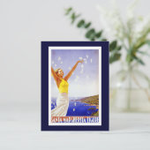 "Santa Margherita, Liguria Vintage Travel Poster Briefkaart (Staand voorkant)