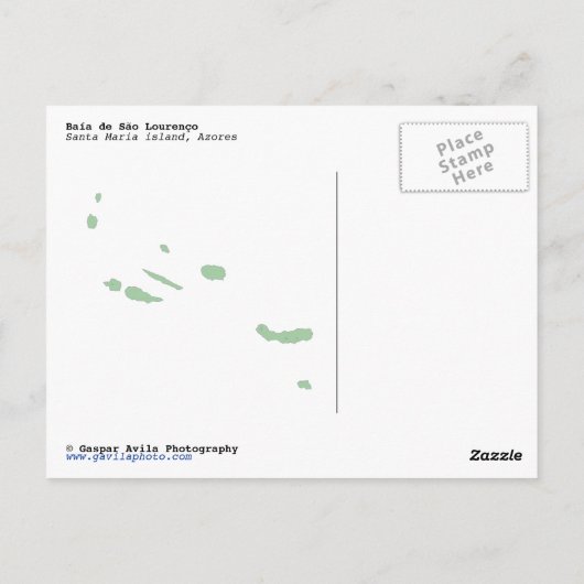 Santa Maria - Azoren Briefkaart (Achterkant)