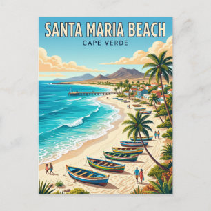 Santa Maria Beach Kaapverdië Briefkaart