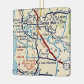 Santa Maria CA  Map Keramisch Ornament (Links)