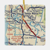 Santa Maria CA  Map Keramisch Ornament (Voorkant)