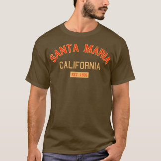 Santa Maria California 1905 CA Retro Santa T-shirt