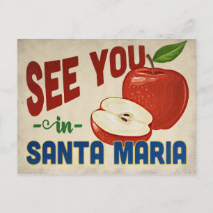 Santa Maria California Apple - Vintage Travel Briefkaart
