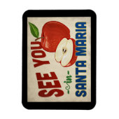 Santa Maria California Apple - Vintage Travel Magneet (Verticaal)
