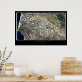 Santa Maria California Satellite Poster Map (Keuken)