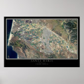 Santa Maria California Satellite Poster Map (Voorkant)
