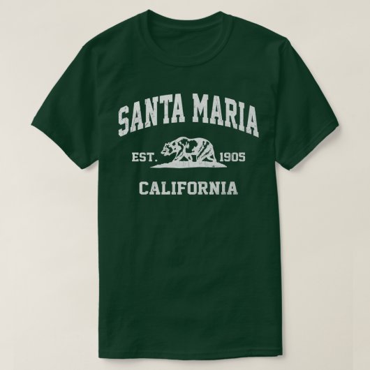 Santa Maria California  staat Athletic s T-shirt (Design voorkant)