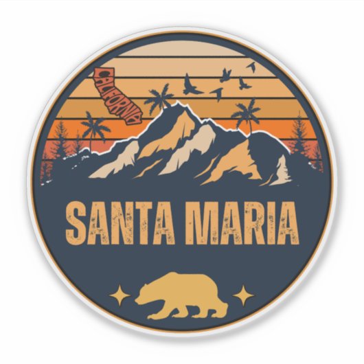 Santa Maria, Californië Sticker (Voorkant)