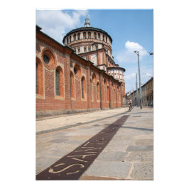 Santa Maria Cyclist Foto Afdruk