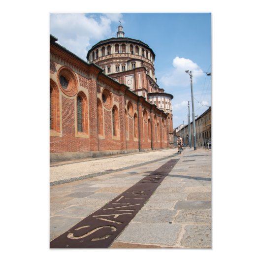 Santa Maria Cyclist Foto Afdruk (Voorkant)