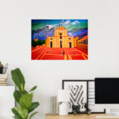 Santa Maria Degli Angeli Italië Acryl Poster (Thuiskantoor)