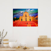 Santa Maria Degli Angeli Italië Acryl Poster (Keuken)