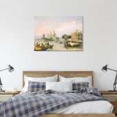Santa Maria della Salute, Venetië, 19e eeuw Canvas Afdruk (Insitu (Slaapkamer))