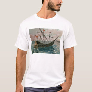 Santa Maria die de Kust van Nieuw W naderen T-shirt