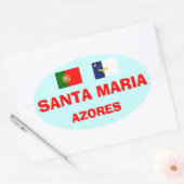 Santa Maria* euro-stijl Azoren Ovaal Ovale Sticker (Envelop)
