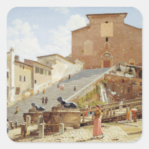 Santa Maria in Aracoeli in Rome Vierkante Sticker