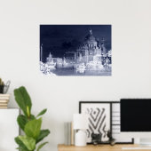 Santa Maria Plague Cathedral Venice Negatieve Kuns Poster (Thuiskantoor)