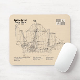 Santa Maria - Schip Blauwdruk Plannen SD Muismat