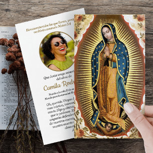 Santa Maria, Virgen de Guadalupe Gebed Kaart Visitekaartje