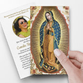 Santa Maria, Virgen de Guadalupe Gebed Kaart Visitekaartje