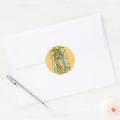 Santa Maria, Virgen de Guadalupe Moeder Maria Ronde Sticker (Envelop)