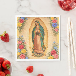 Santa Maria, Virgen de Guadalupe Moeder Maria Roze Servet