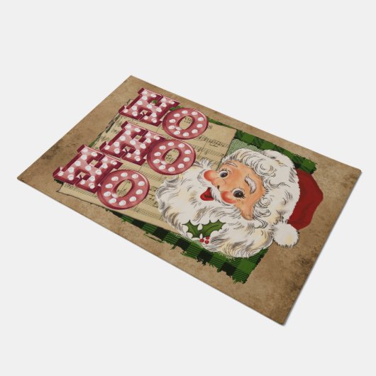  Santa Marquee Lights Ho Ho Ho Deurmat (Schuin)