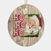 Santa Marquee Lights Ho Ho Ho Keramisch Ornament (Links)