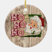 Santa Marquee Lights Ho Ho Ho Keramisch Ornament (Achterkant)