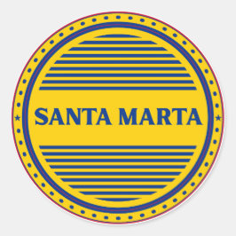 Santa Marta City Pride Embleem – Colombiaanse iden Ronde Sticker