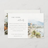 Santa Marta Colombia Landscape Wedding Details Informatiekaartje (Voorkant / Achterkant)