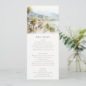 Santa Marta Colombia Landscape Wedding Menu Card Kaart (Staand voorkant)