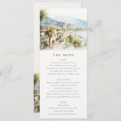 Santa Marta Colombia Landscape Wedding Menu Card Kaart (Voorkant / Achterkant)