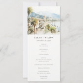 Santa Marta Colombia Landscape Wedding Program Kaart (Voorkant)