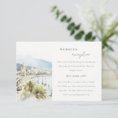 Santa Marta Colombia Landscape Wedding Reception Informatiekaartje (Staand voorkant)