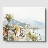 Santa Marta Colombia Watercolor Landscape Wedding Gastenboek (Achterkant)