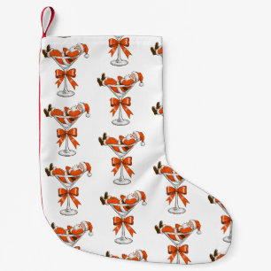 Santa Martini Coquette Meisjesachtige Kerstboog Fe Kleine Kerstsok