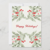 Santa Martini Kerstvakantie Uitnodiging (Achterkant)