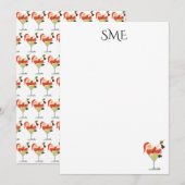 Santa Martini Monogram Thank You Cards Kaart (Voorkant / Achterkant)