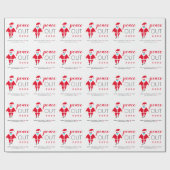 Santa Mask Peace Out 2020 Grappig kerstfeest Cadeaupapier (Vlak)