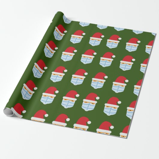 Santa Maskmas Verpakkingspapier Cadeaupapier (Uitgerold)