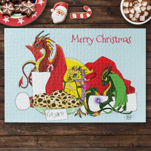 Santa Melk Cookies Dragon Legpuzzel